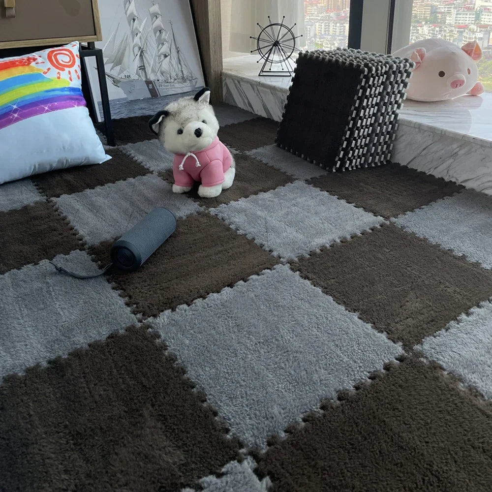 PlushUp™ Furry Puzzle Carpet