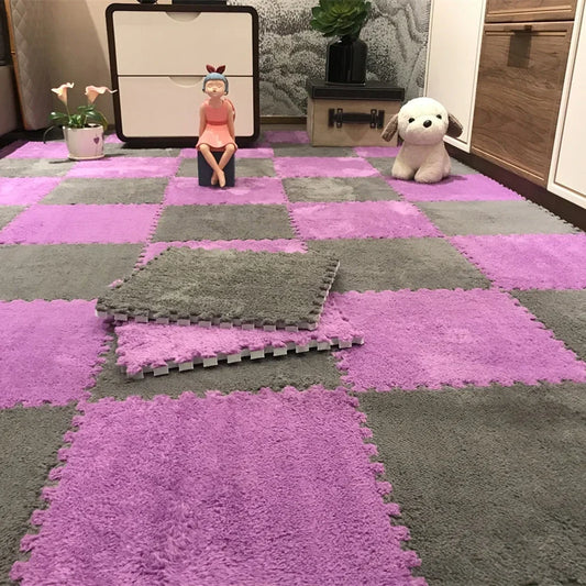 PlushUp™ Furry Puzzle Carpet